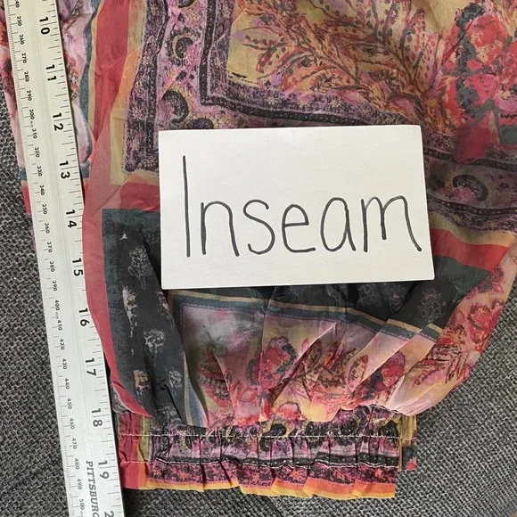 FP Movement Free People Sashay My Way Balloon Pants S Jogger Patchwork Yoga Boho - Picture 13 of 13